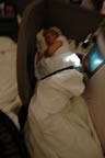 Sleeping on the plane sounded like a good idea.