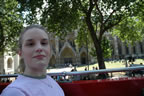 Melissa with a different view of Westminster Abbey.