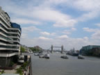 The Tower Bridge in the distance from the London Bridge.