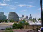 A few of the newer buildings that make up London.