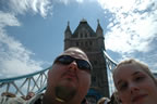 Chris and Melissa on the Tower Bridge.
