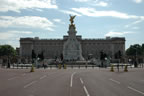 Buckingham Palace with the statue of Victoria in the front.