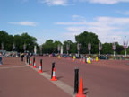 The flags along the edge of St. James's Park.