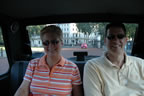 Tina and Brad in a black cab on our way to Covent Garden to find shopping and dinner.