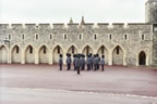 The very quick due to the rain, changing of the guard in the lower ward.