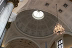 The domed roof of the Roman Bath Museum.