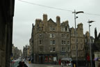 The Royal Mile, shops, museums and resturants leading from the castle down to The Palace of Holyroodhouse.