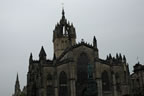 St. Giles Cathedral along High Street - a section of the Royal Mile.