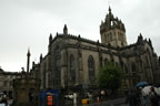 Just past the Cathedral, can you see the Braveheart Cow standing on the Mercat Cross? This marks the city center.