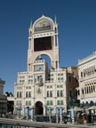 The clock and bell tower of the Venetian